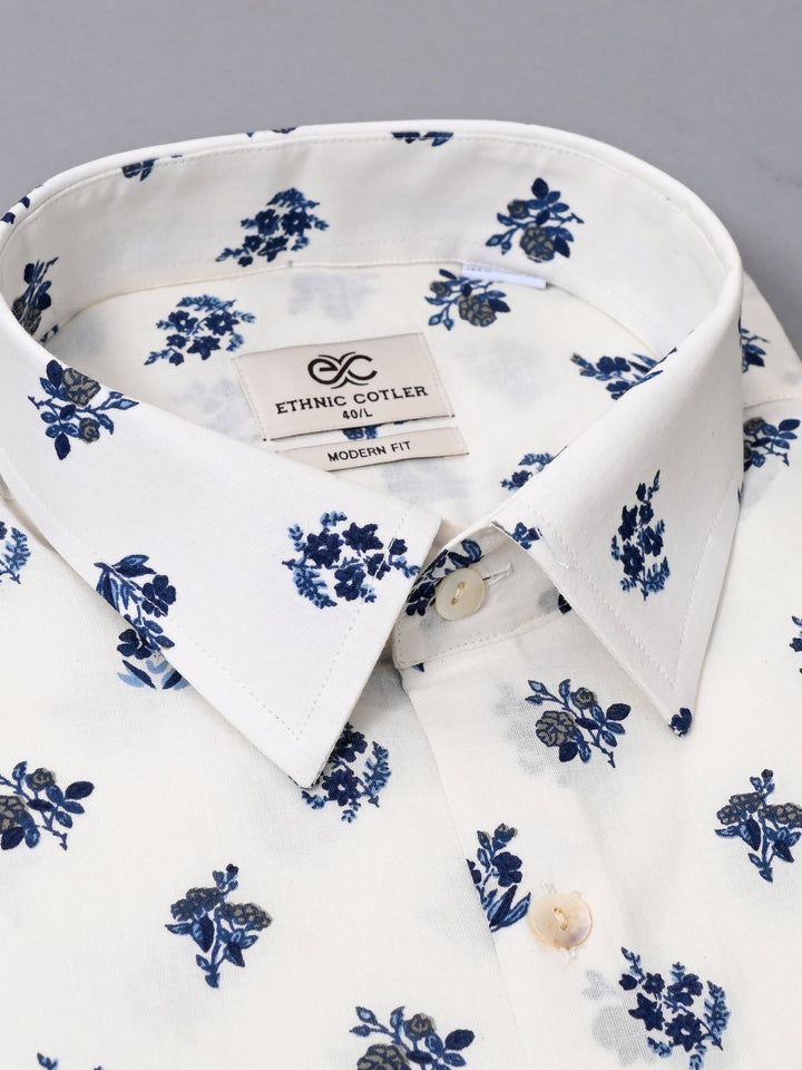 Floral White Shirts
