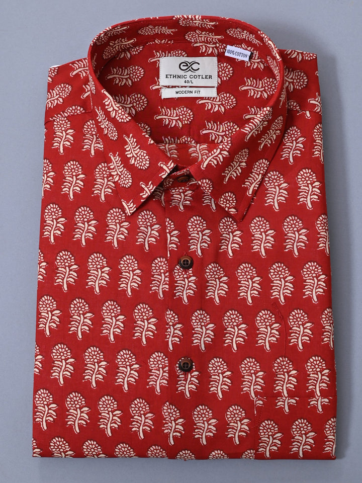 Floral Red Shirts