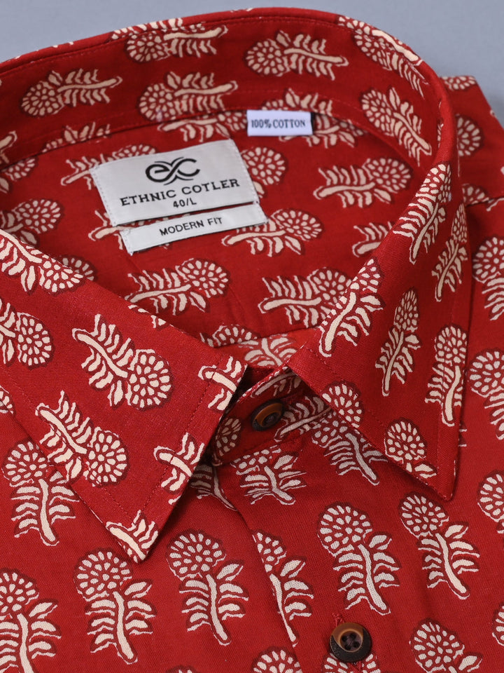 Floral Red Shirts