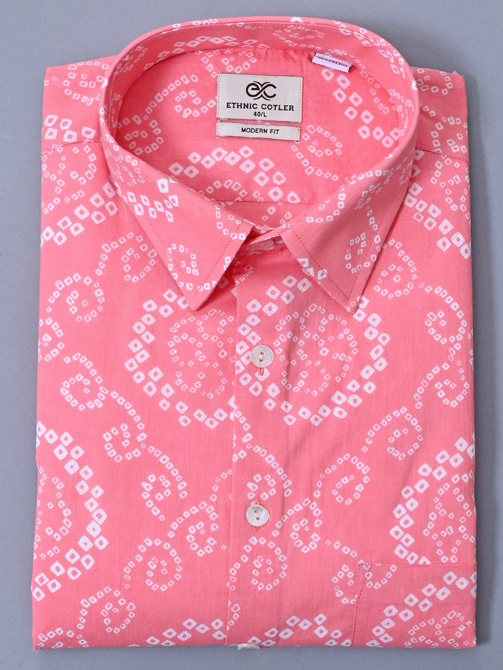 Bandhani Pink Shirts