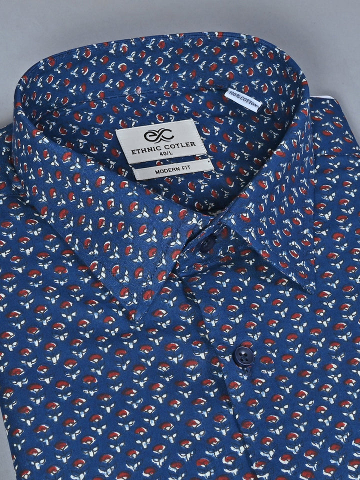 Printed Navy Blue Shirts