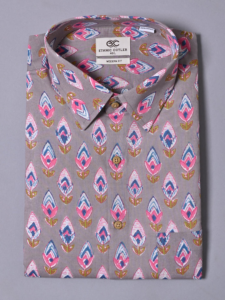 Floral Grey Shirts