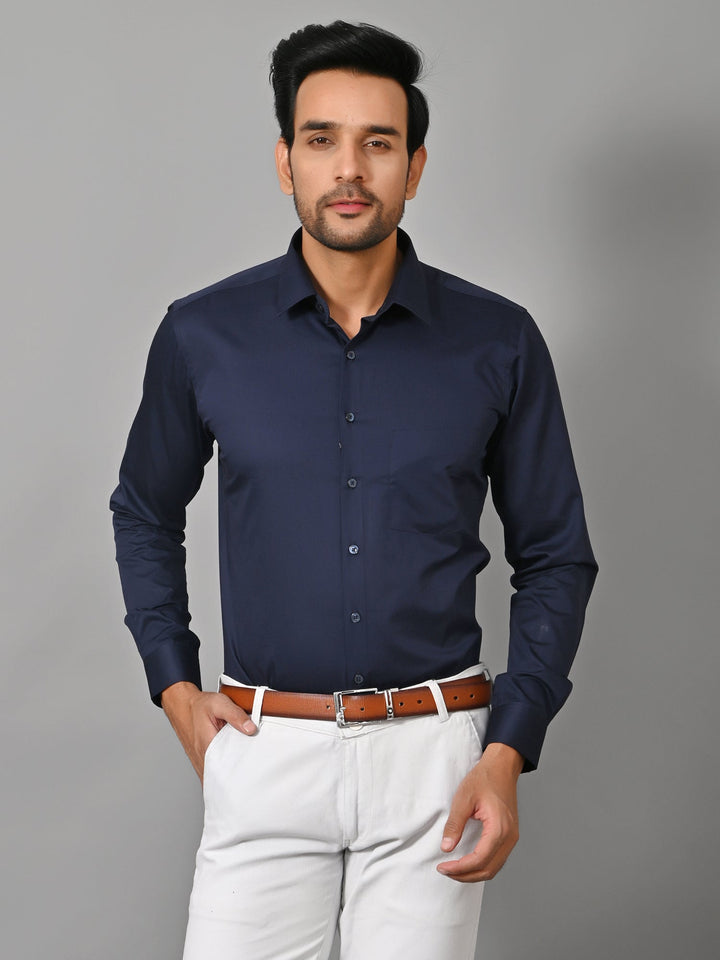 Solid Navy Blue Shirts