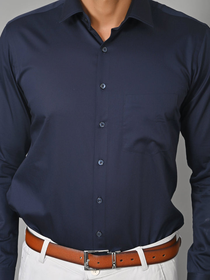 Solid Navy Blue Shirts