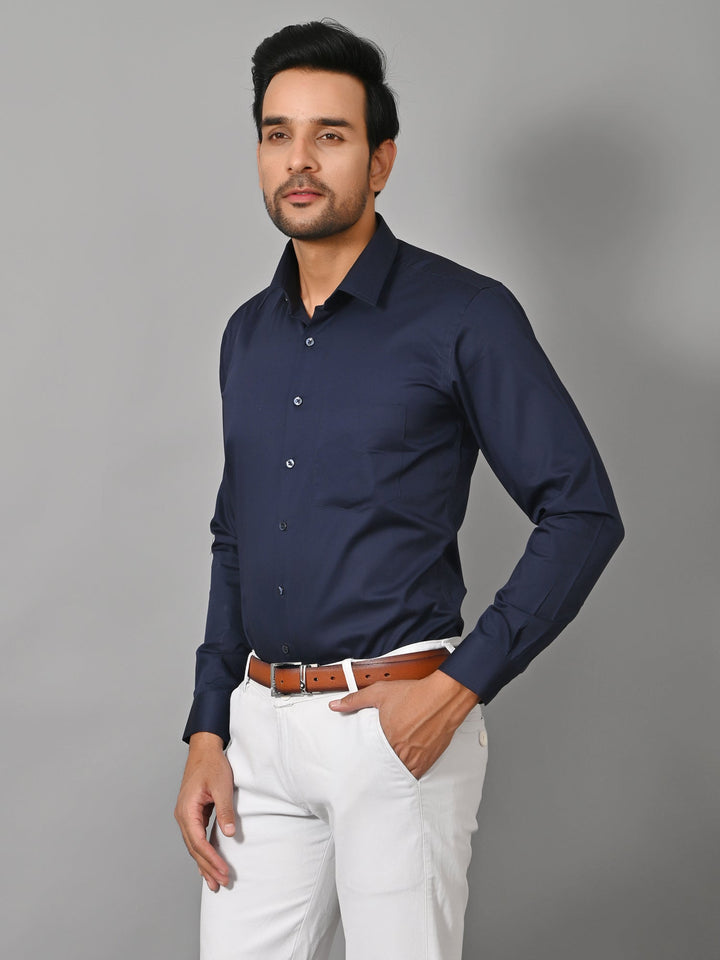 Solid Navy Blue Shirts