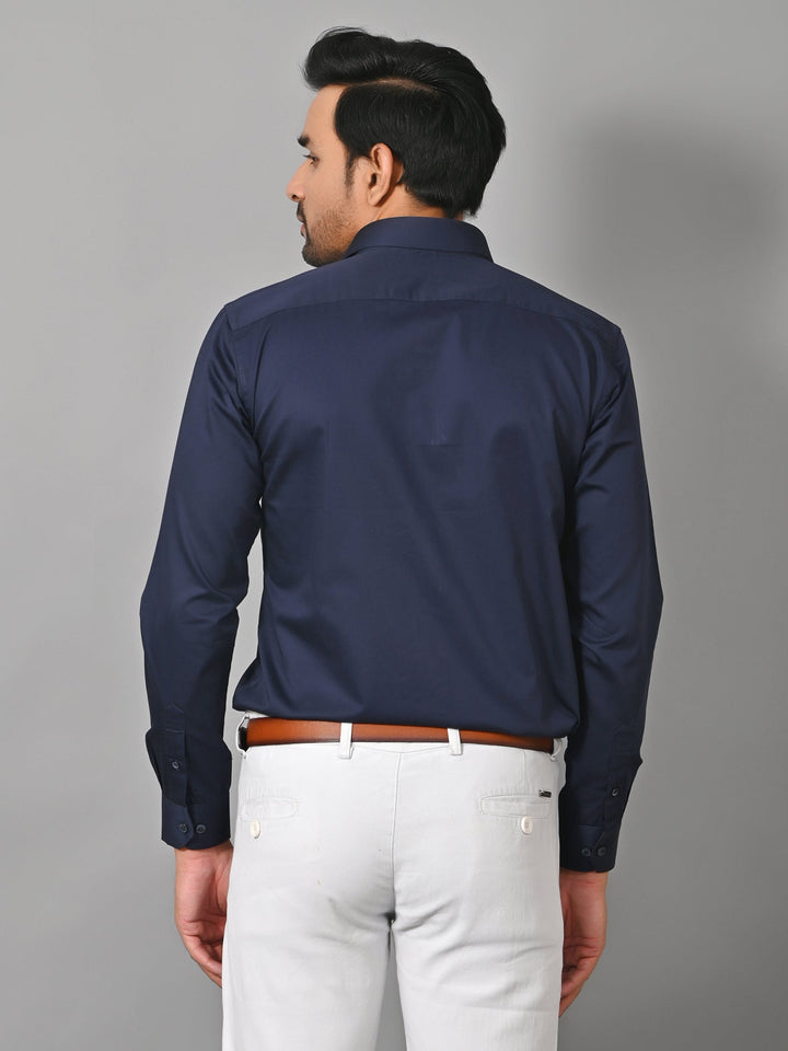 Solid Navy Blue Shirts