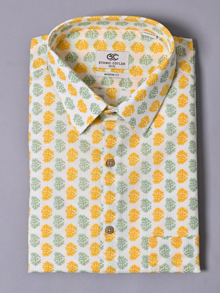 Floral White Shirts