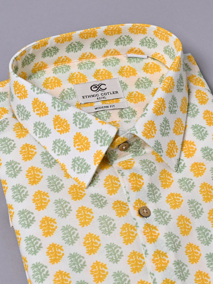 Floral White Shirts