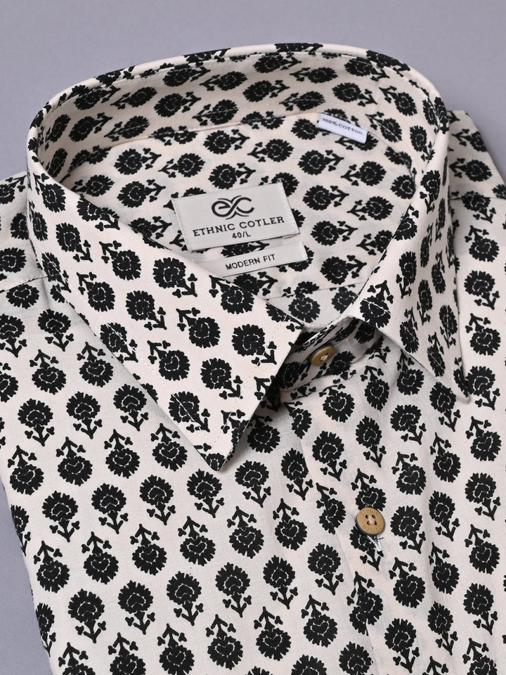 Floral White Shirts