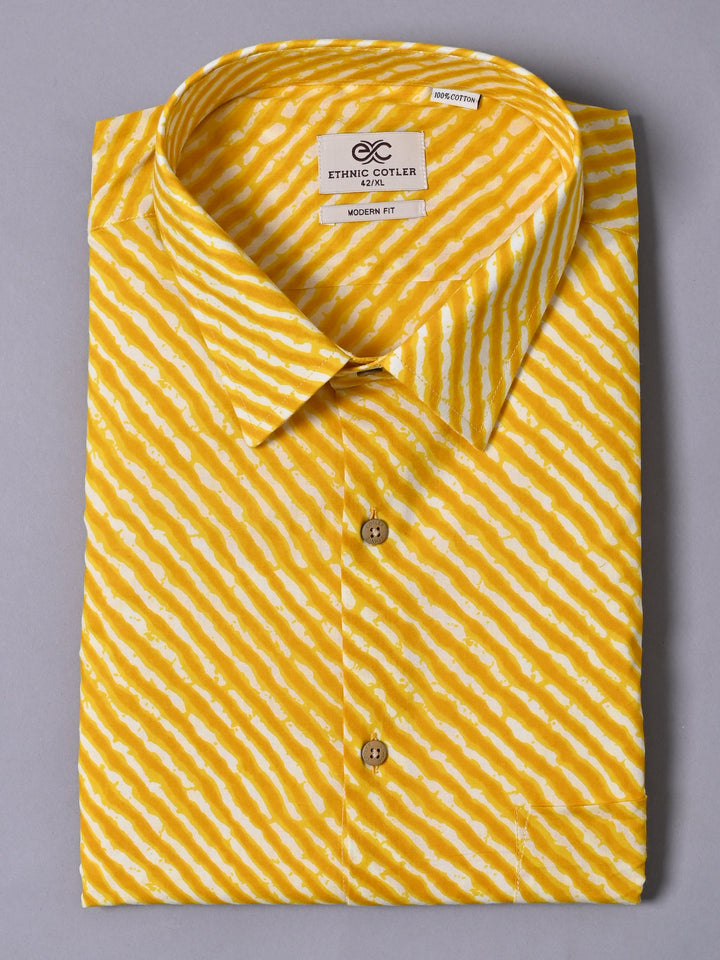 Bandhani Yellow Shirts