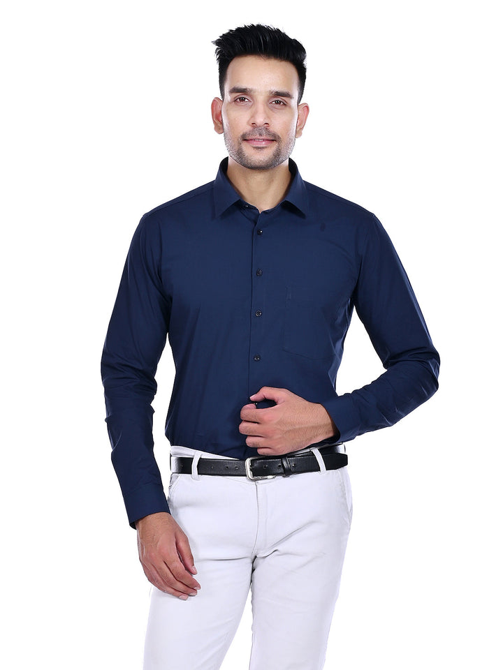 Solid Navy Blue Shirts