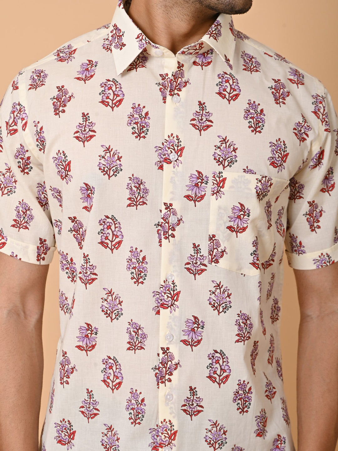 Floral Cream Shirts