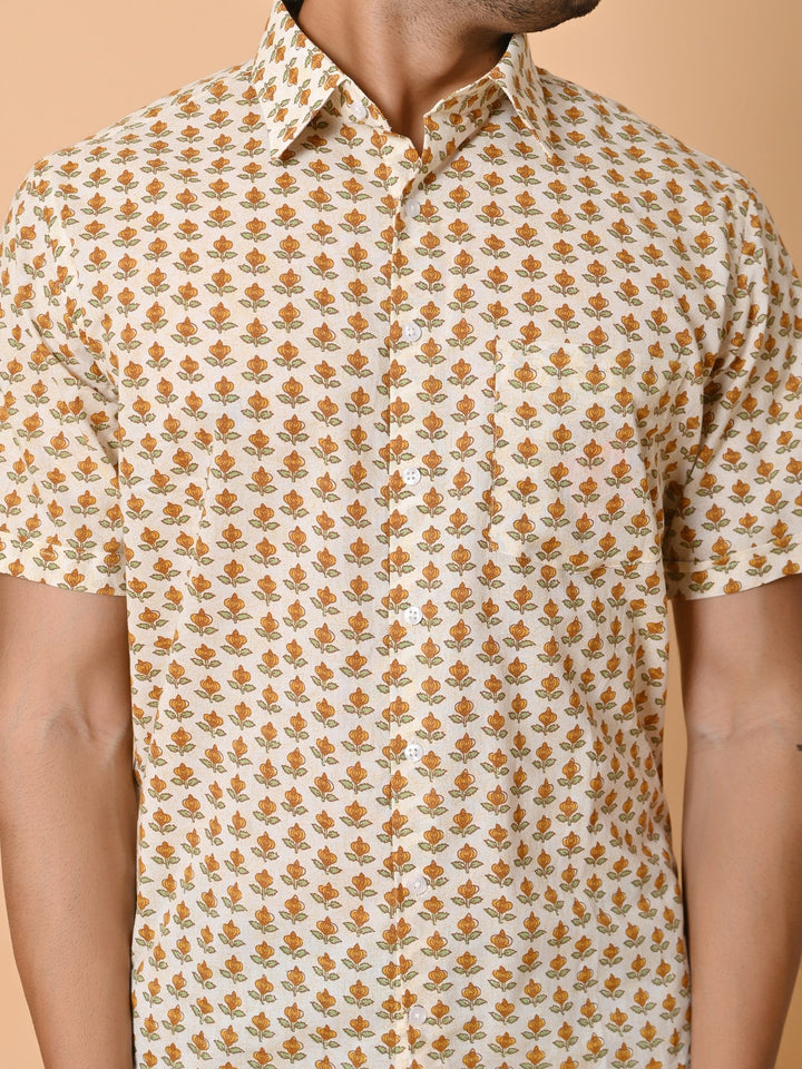 Floral Cream Shirts