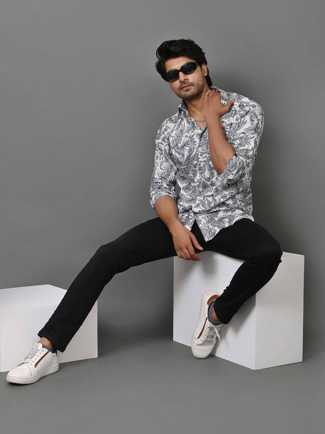 Floral Grey Shirts