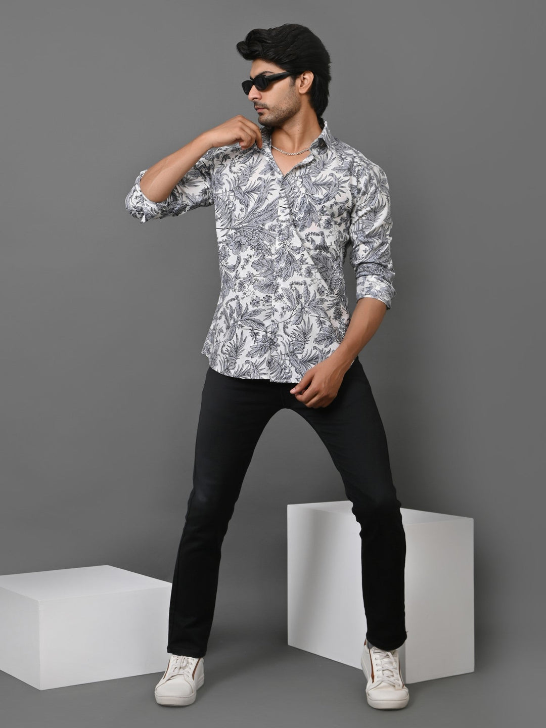 Floral Grey Shirts