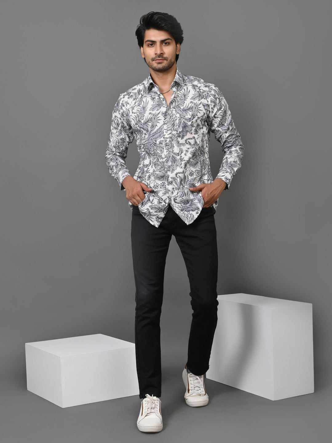 Floral Grey Shirts
