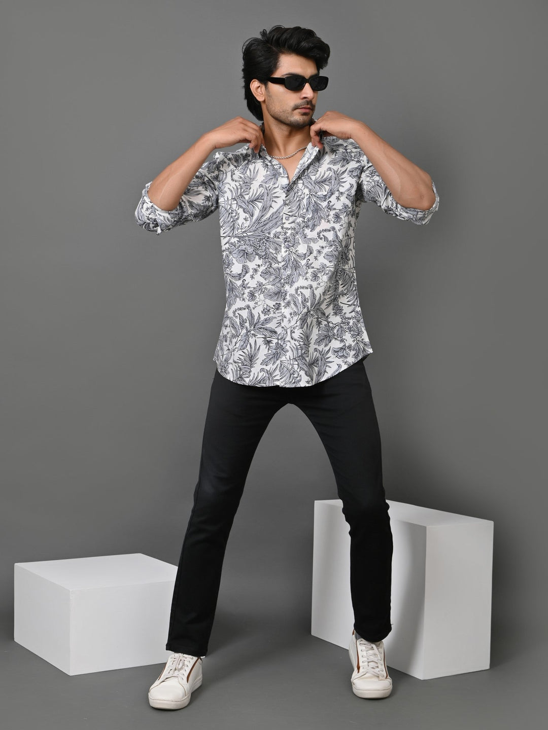 Floral Grey Shirts