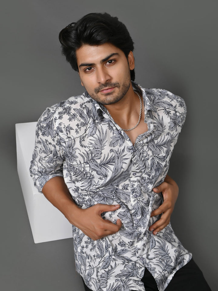 Floral Grey Shirts