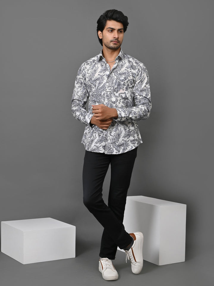 Floral Grey Shirts