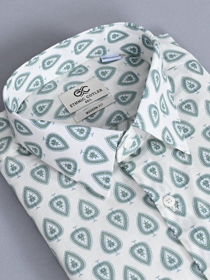 Geometric White Shirts