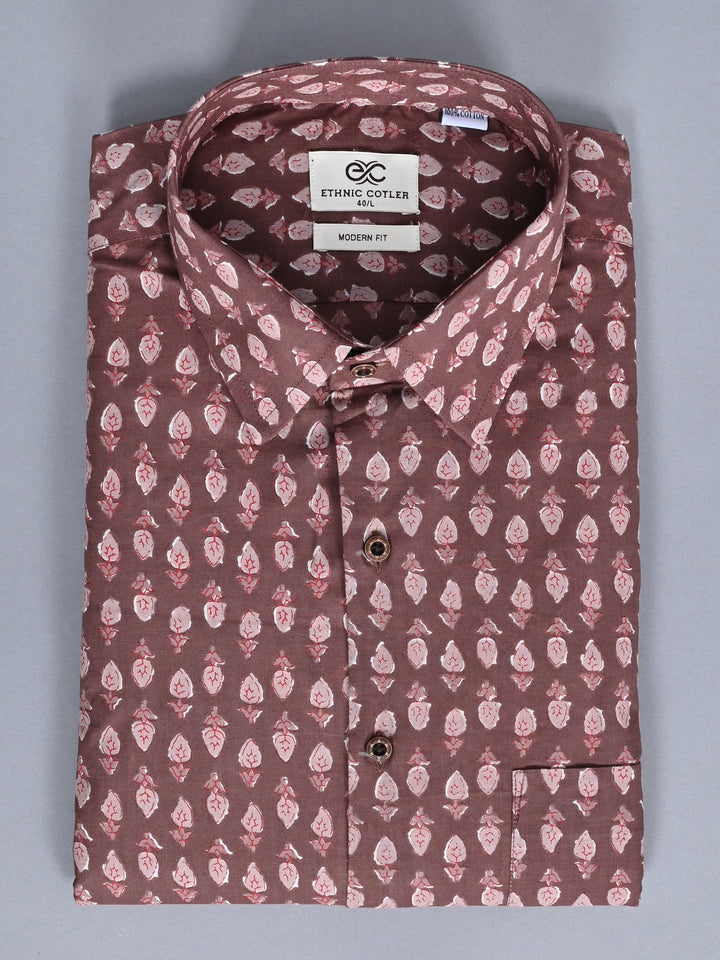 Floral Brown Shirts