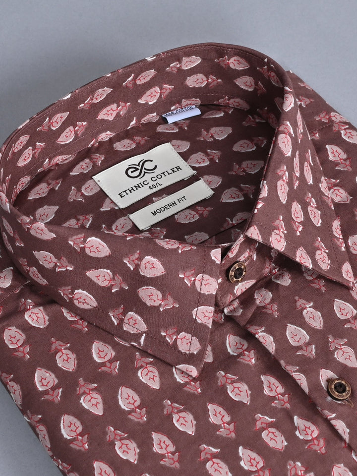 Floral Brown Shirts