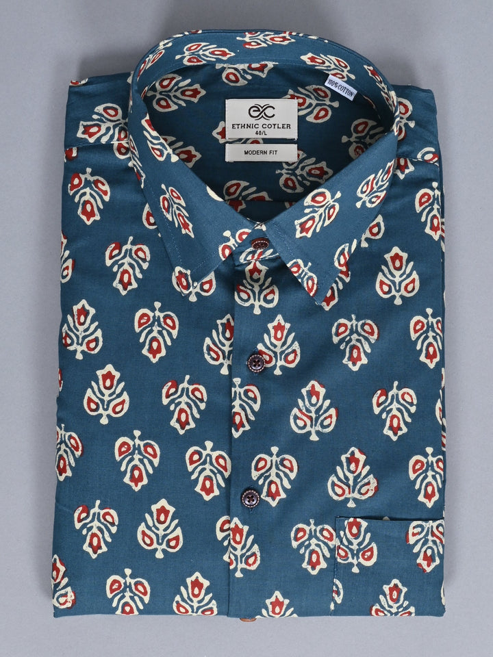 Floral Blue Shirts