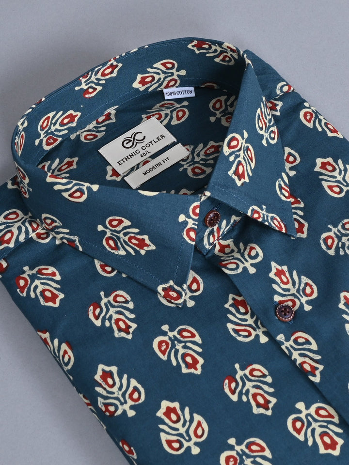 Floral Blue Shirts