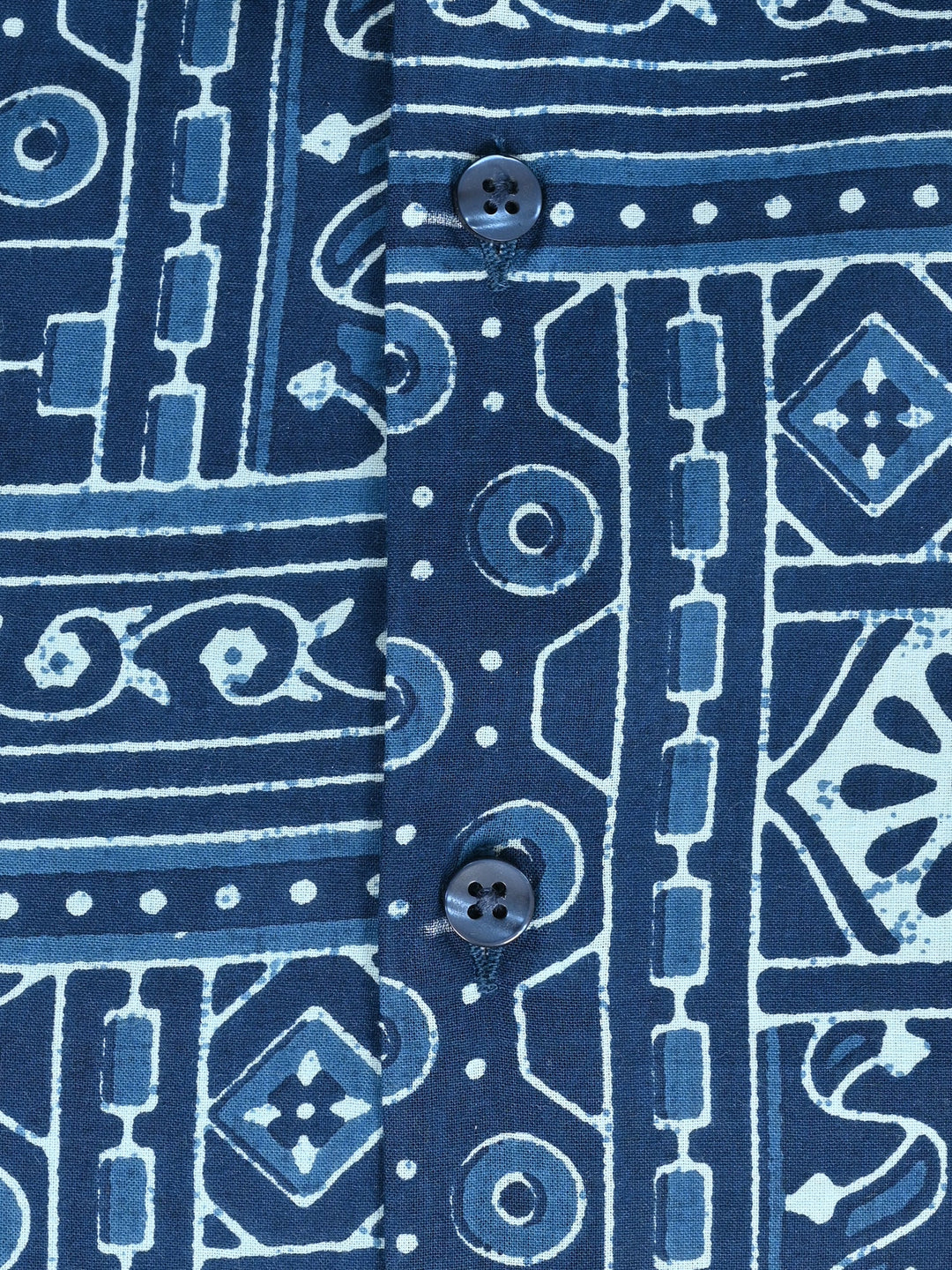 Geometric Blue Shirts