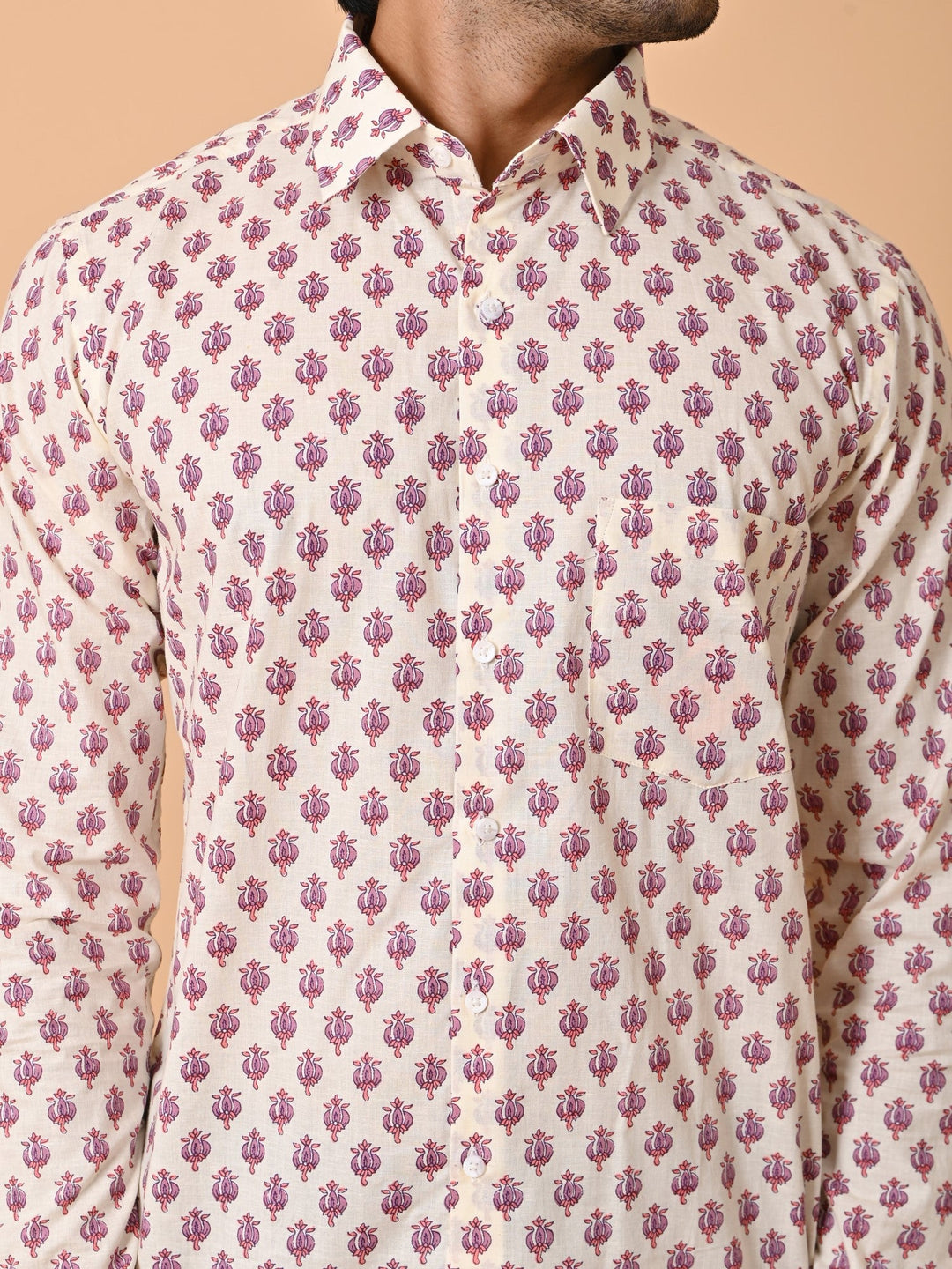 Floral Cream Shirts