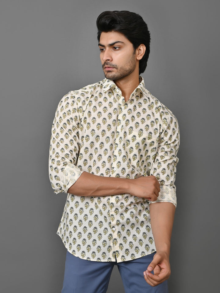 Floral Cream Shirts