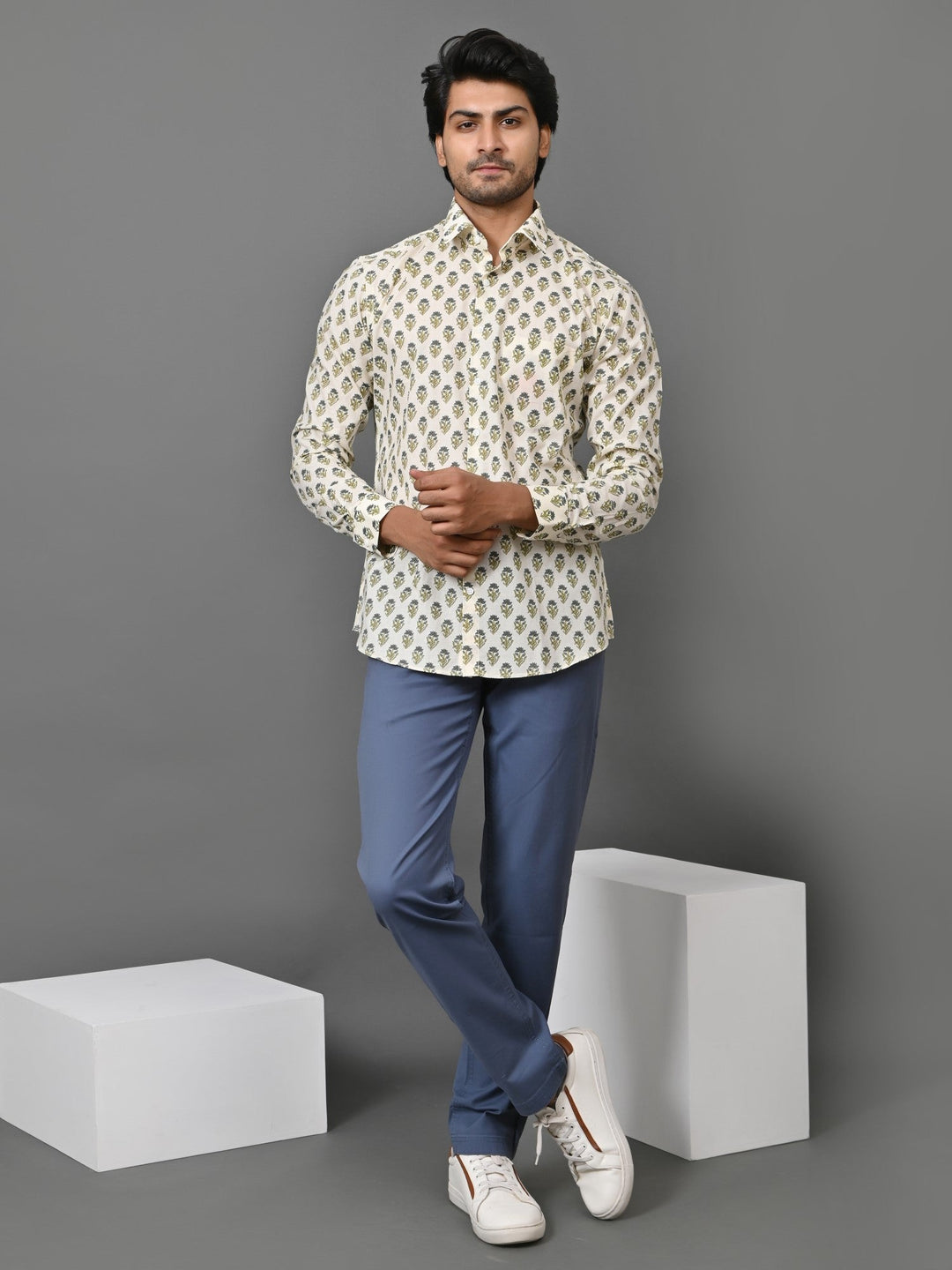 Floral Cream Shirts