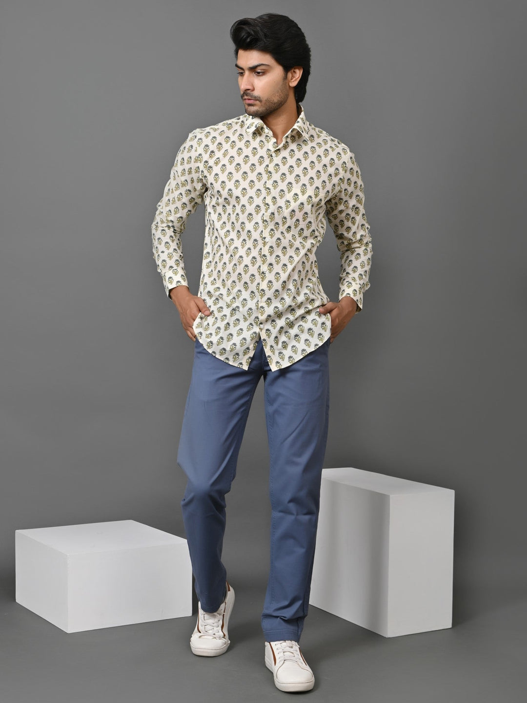Floral Cream Shirts