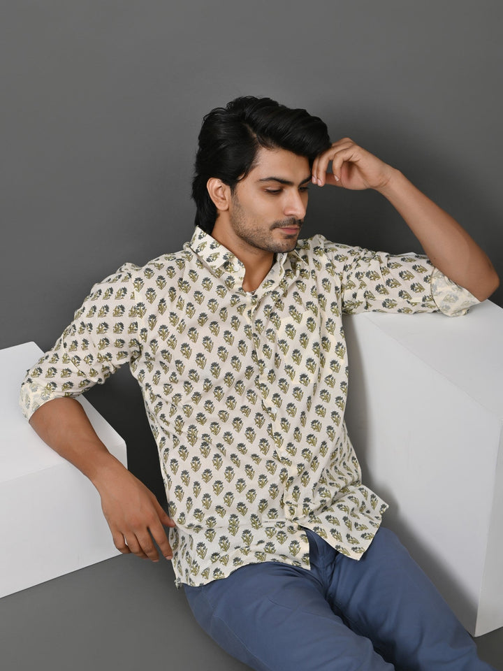 Floral Cream Shirts