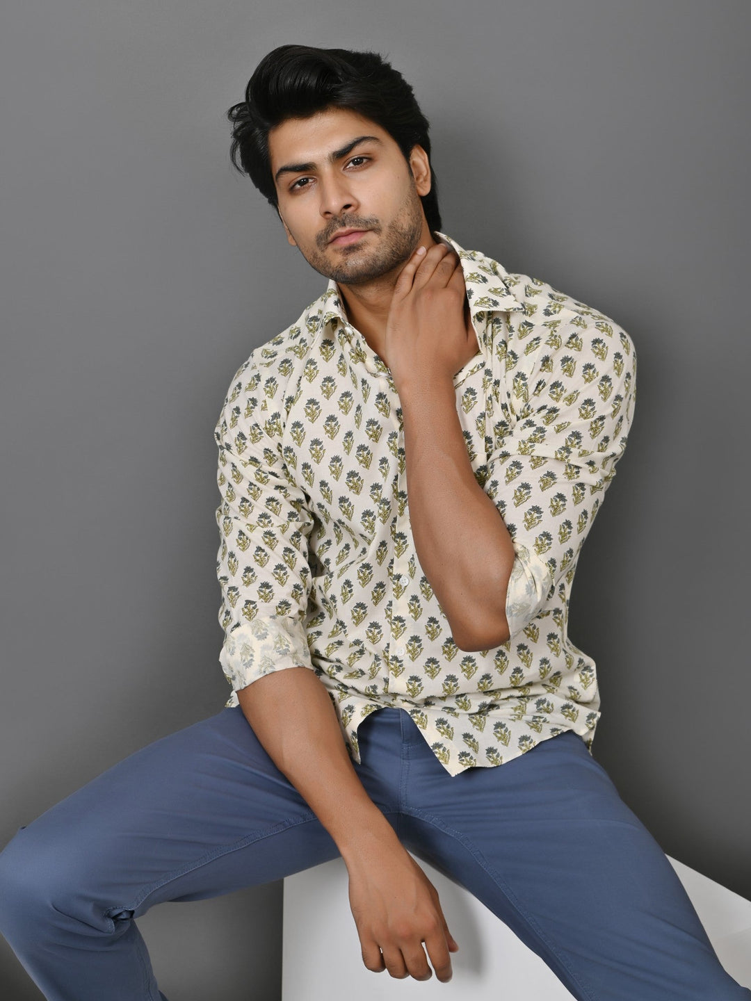 Floral Cream Shirts