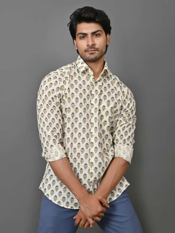Floral Cream Shirts