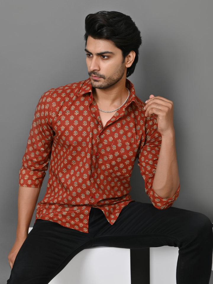 Floral Maroon Shirts