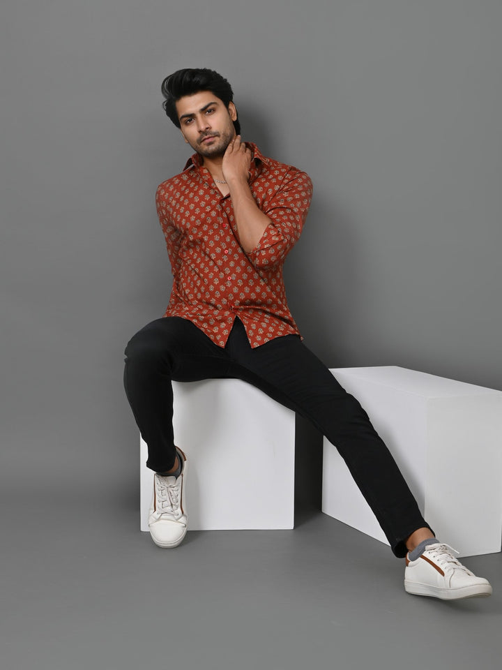 Floral Maroon Shirts