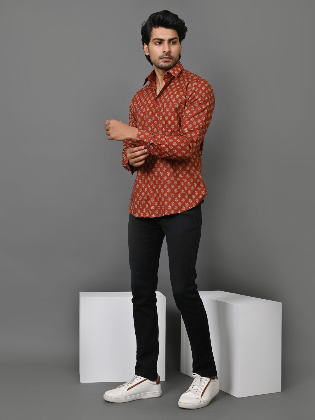 Floral Maroon Shirts
