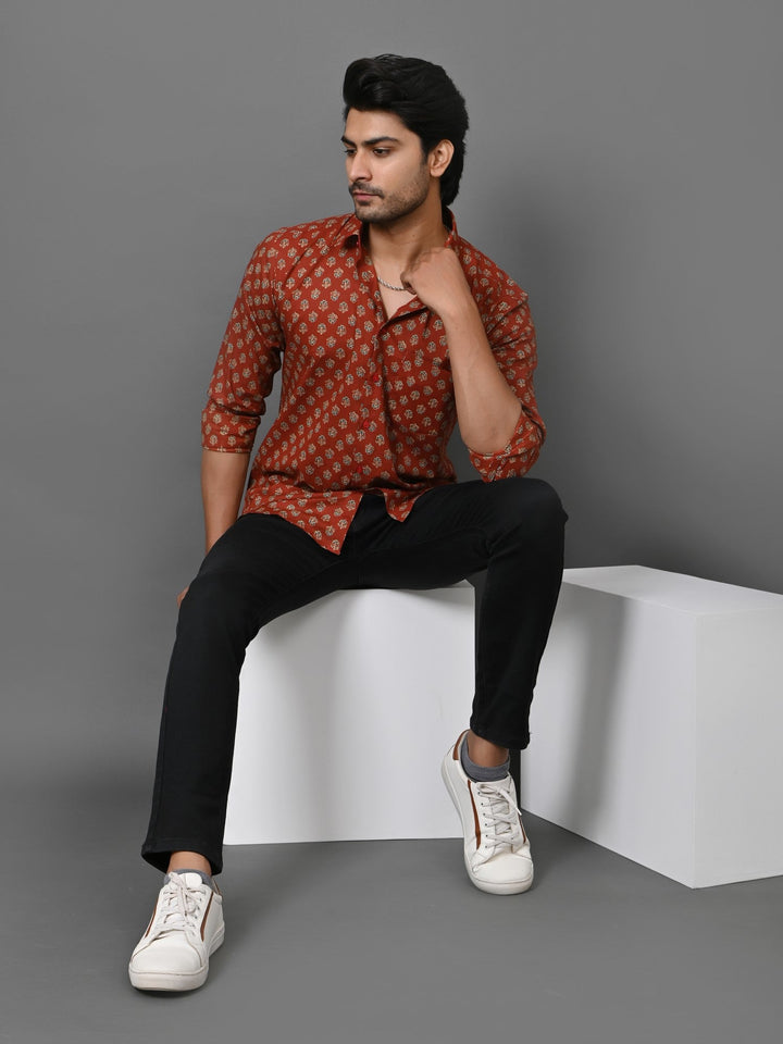 Floral Maroon Shirts
