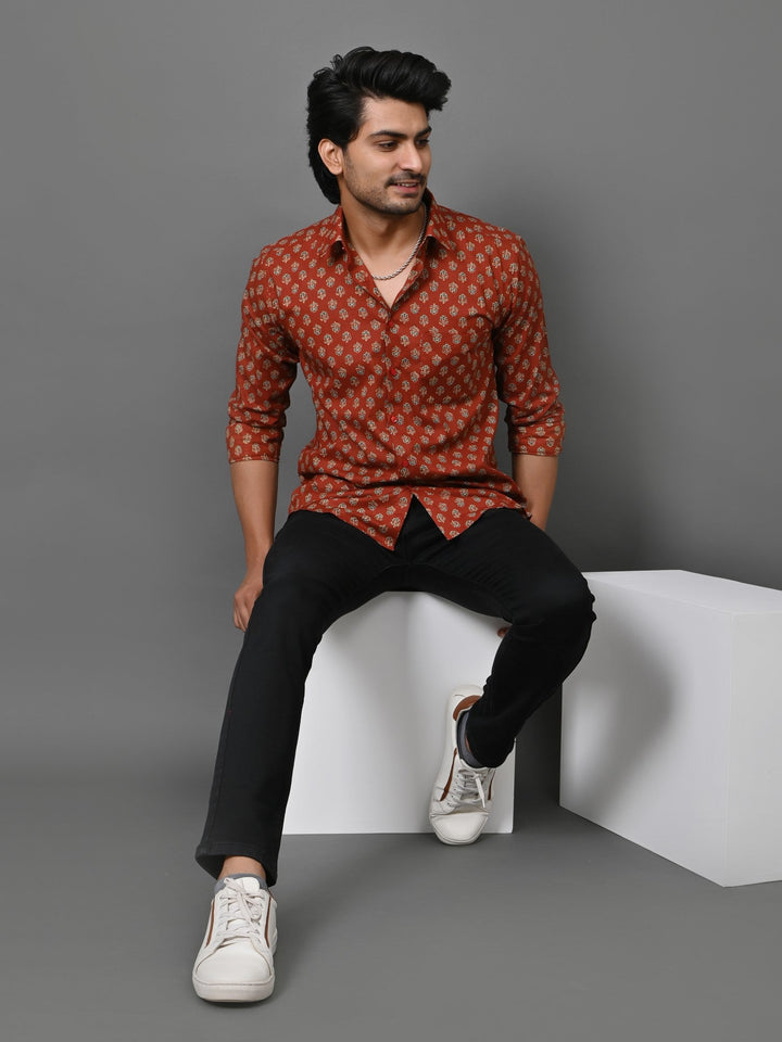 Floral Maroon Shirts
