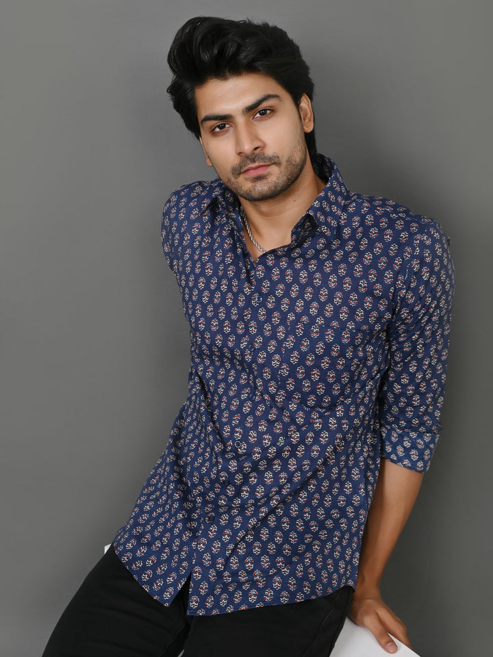 Floral Blue Shirts