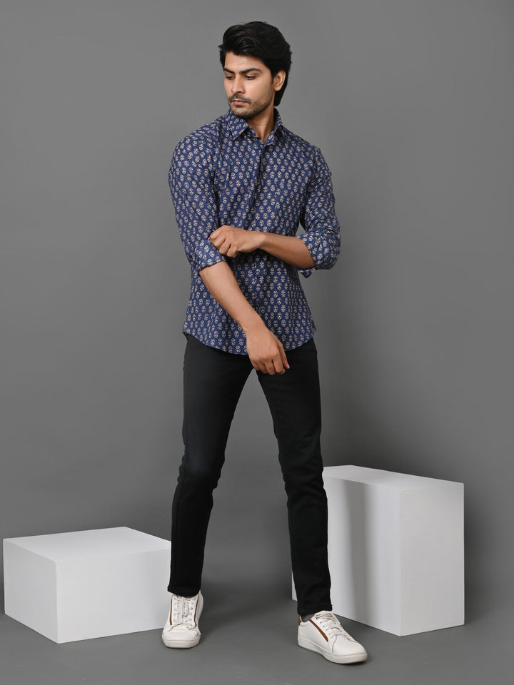 Floral Blue Shirts