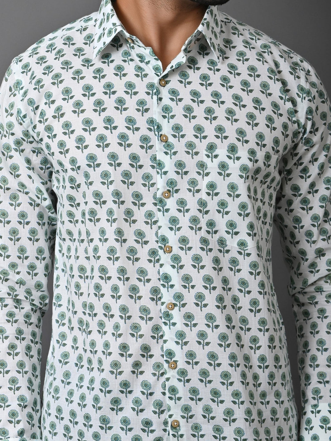 Floral Green Shirts