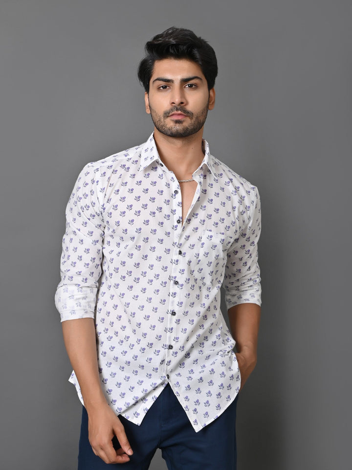 Ethnic Motifs White Shirts