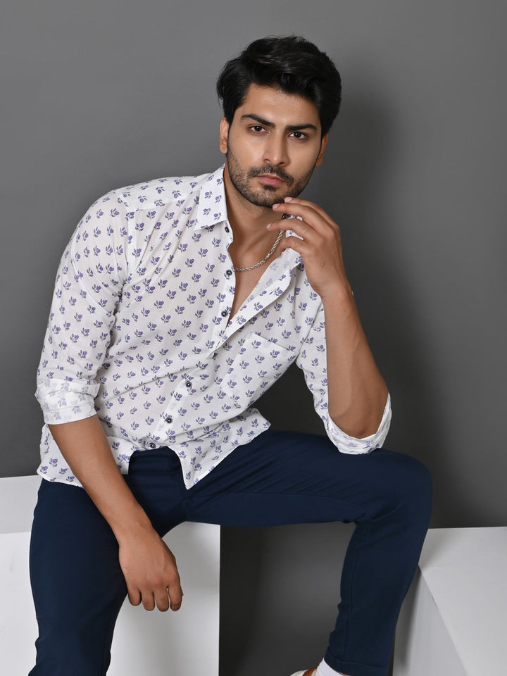 Ethnic Motifs White Shirts