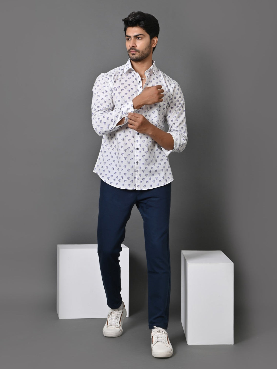 Ethnic Motifs White Shirts