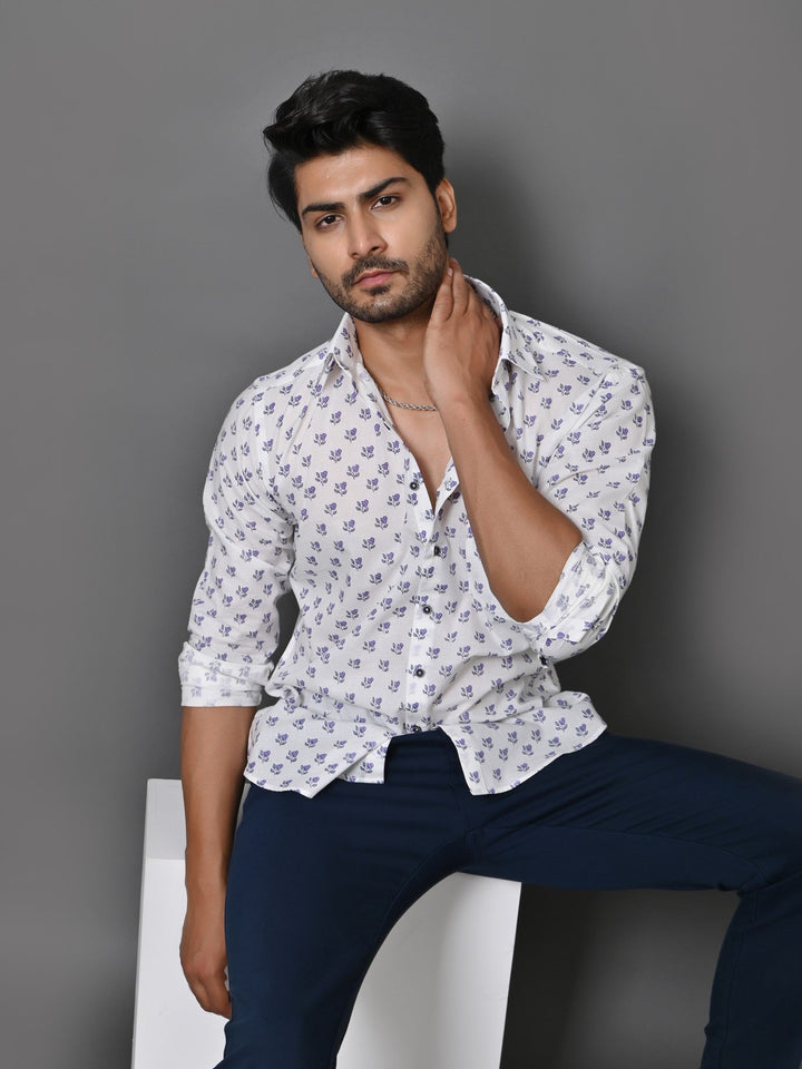 Ethnic Motifs White Shirts