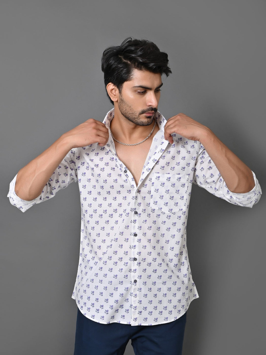 Ethnic Motifs White Shirts