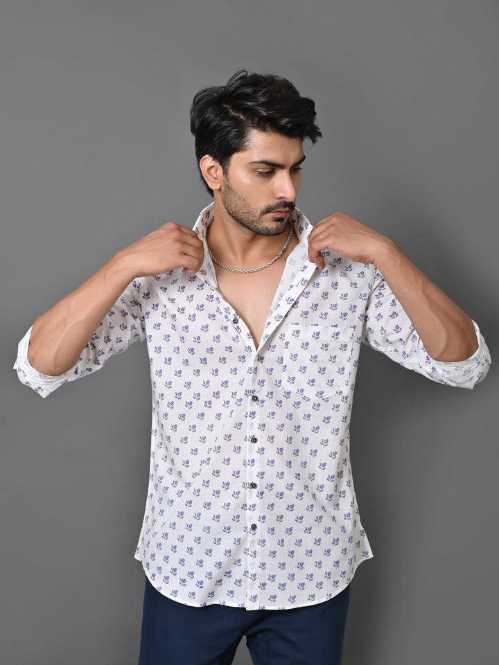 Ethnic Motifs White Shirts